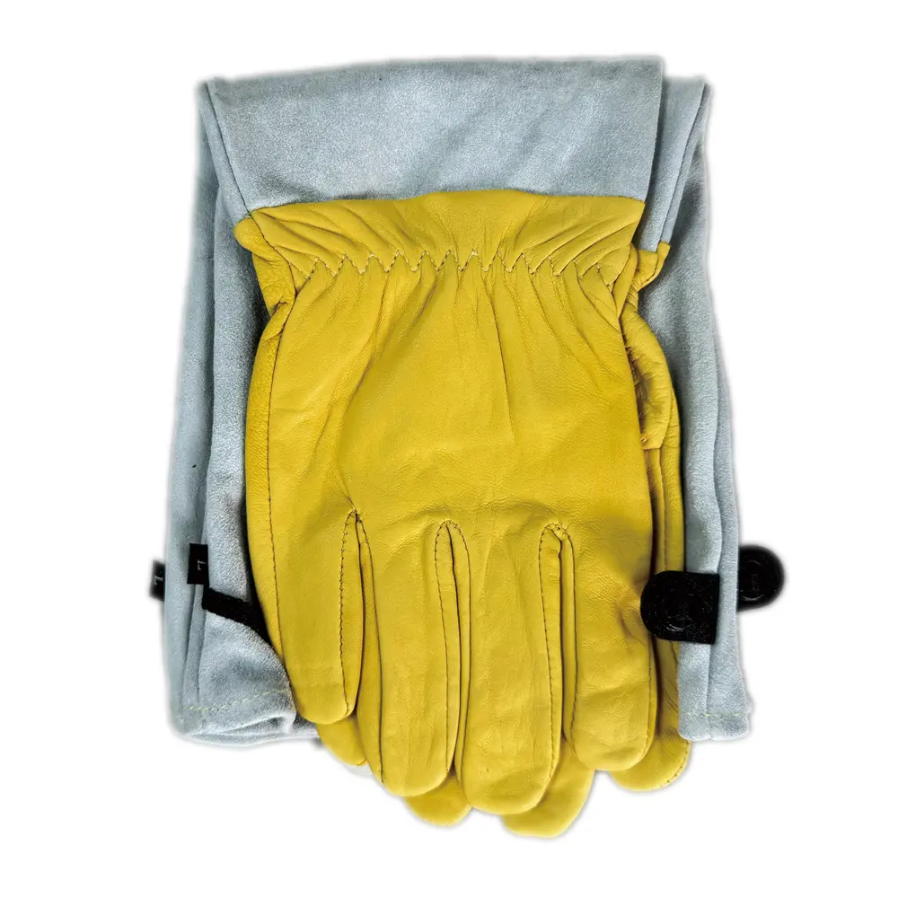 Перчатки кожаные удлиненные Gl24036 размер L цвет желтый Santreyd STLM-2182295