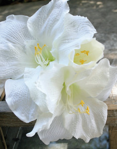 2477 708 a3 Амариллис искусственный, 75 см, бело-зеленый H-andreas