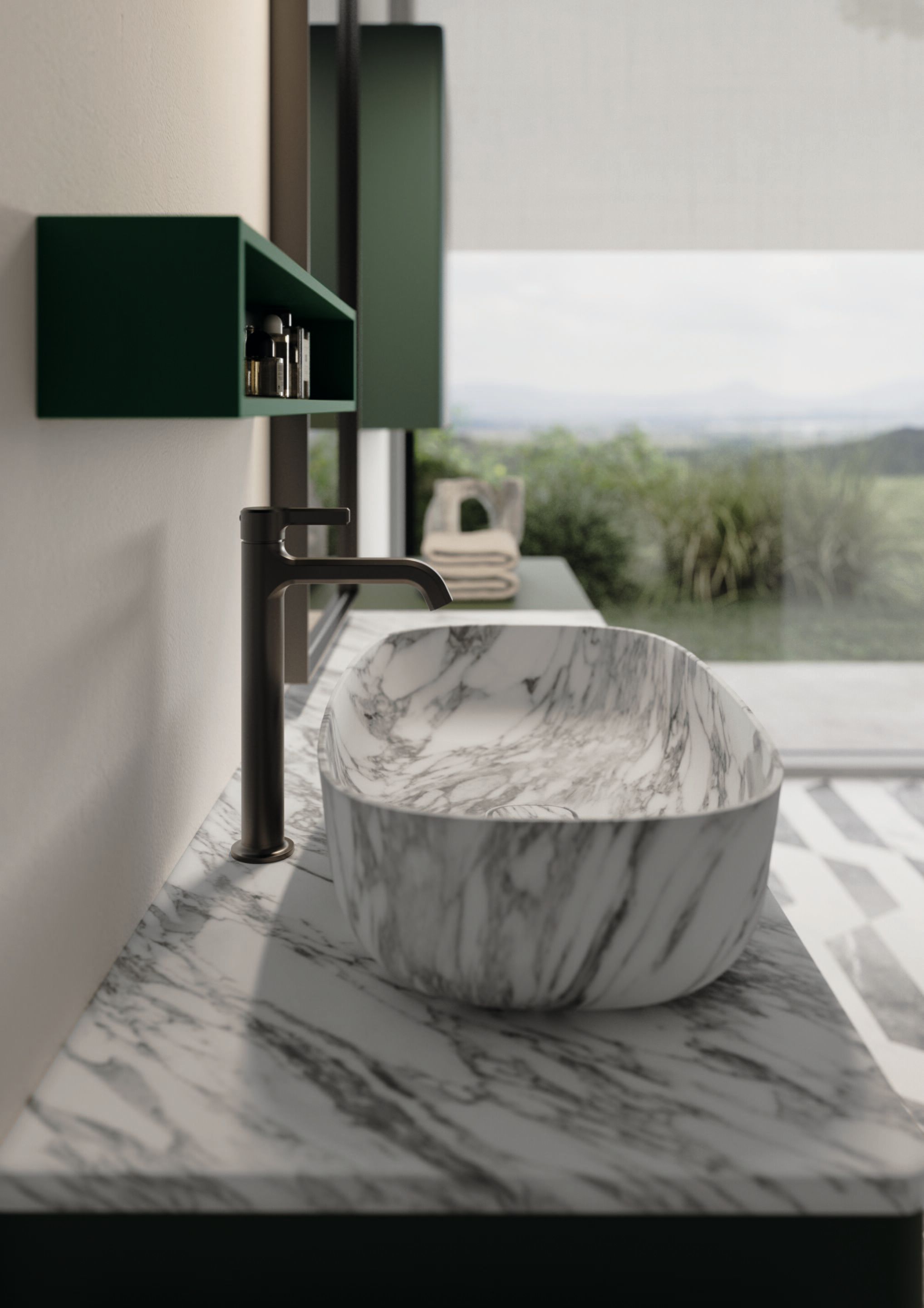 Подвесной туалетный столик с зеркалом Ideagroup Seventy Form ARCH-00099973 - Вид №2