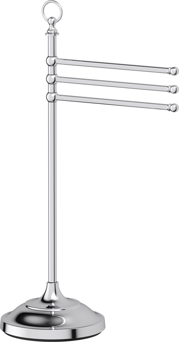STI 031 Стойка с держателем полотенец поворотным тройным для ванной 80 cm 3SC STILMAR CHROME Treesseci 3SC