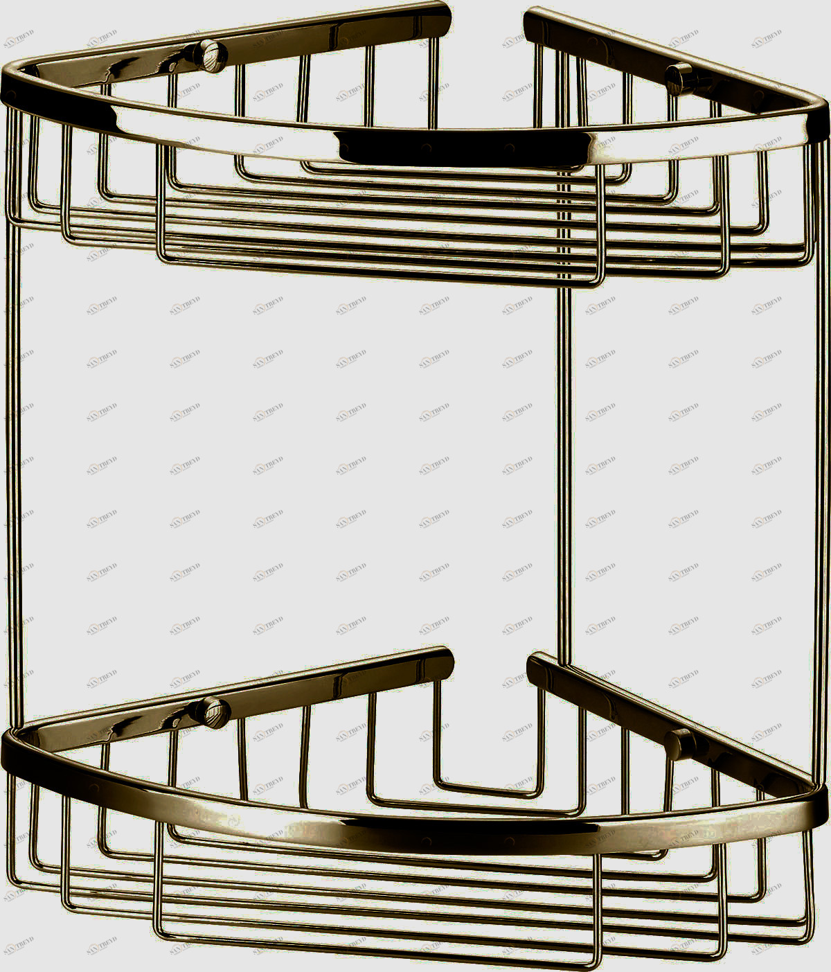 Полка угловая 2-ярусная, 205x205x410 мм ART&MAX AM-G-8961-Br 