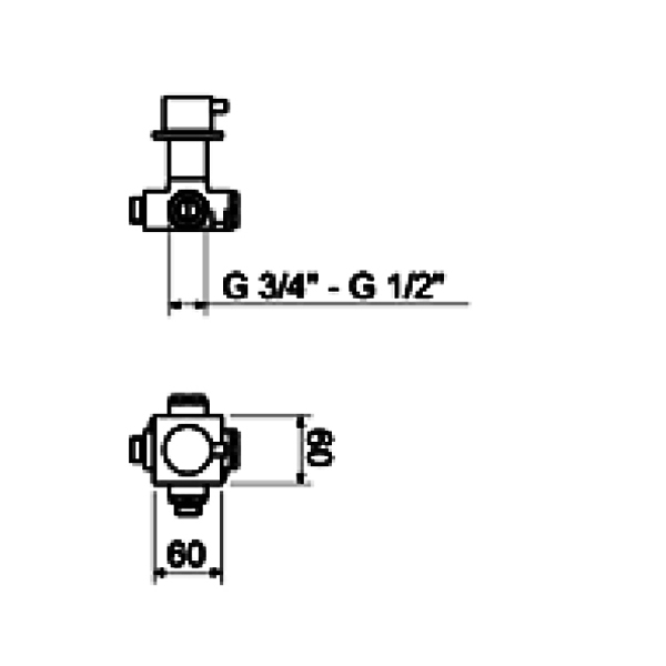 EL690102015 Смеситель для душа Webert Elio - Вид №1