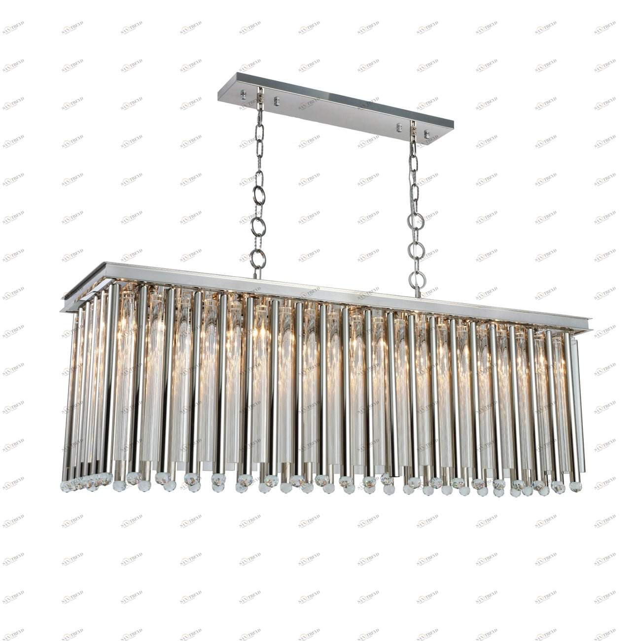 Светильник подвесной 50х120 см серебряный Maxwell BM430P-L DELIGHT COLLECTION ДИЗАЙНЕРСКИЕ 00-3883125 Прозрачный;серебро 