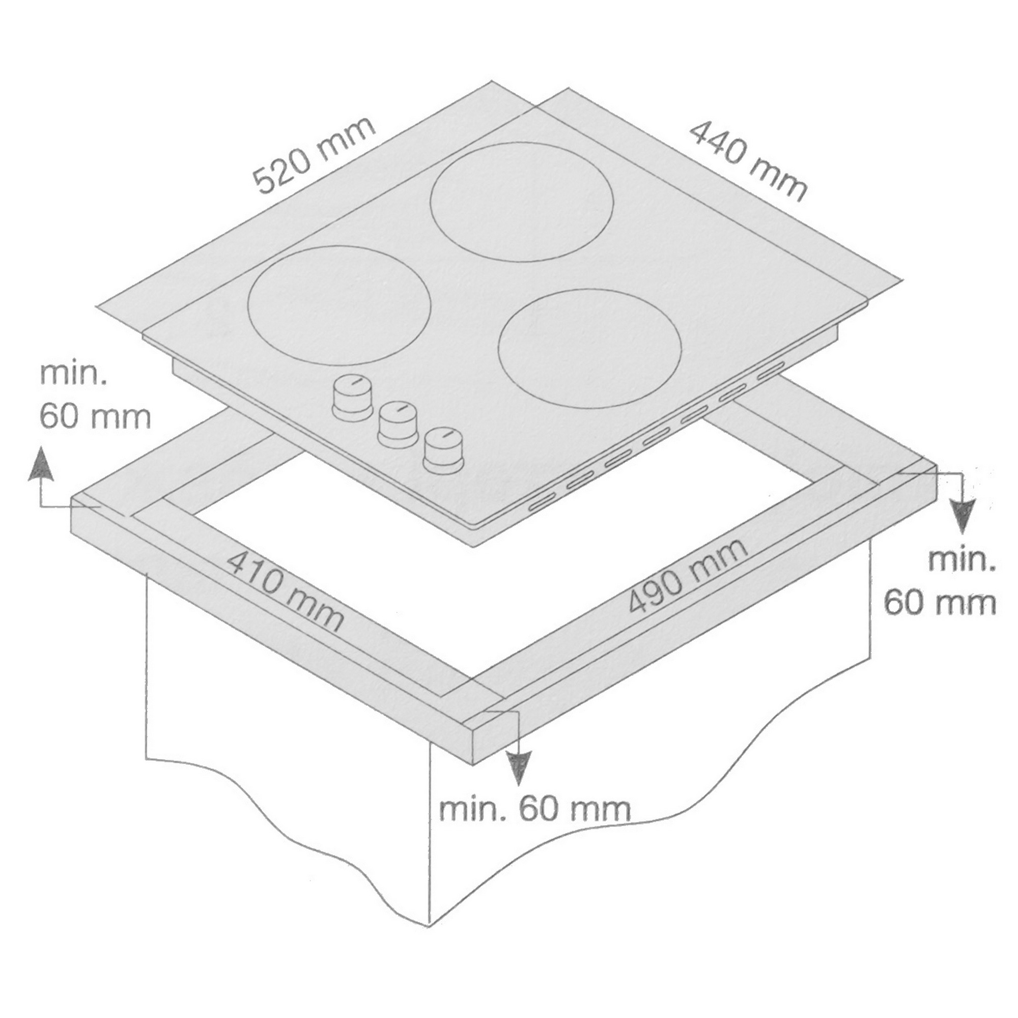 9140875 Газовая варочная поверхность Delvento V45V30W088 STDN-0132604 - Вид №7