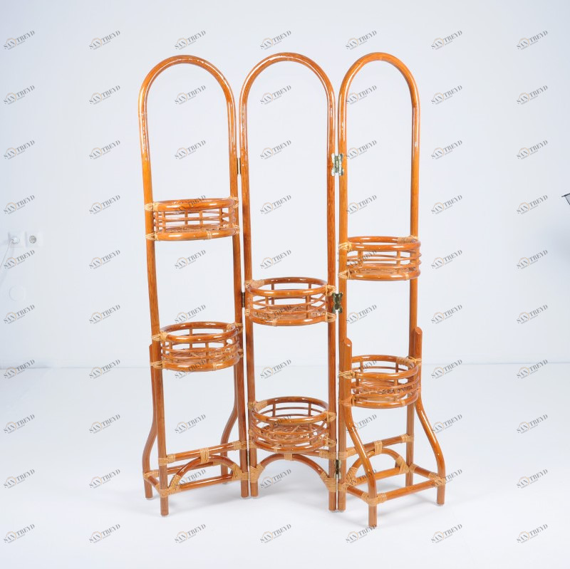 Цветочница с 6 подставками 140х90 см коньяк Calamus Rotan VINOTTI  00-3885388 Коричневый 