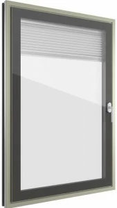 FINSTRAL Алюминиевое окно со встроенными жалюзи Fin-project