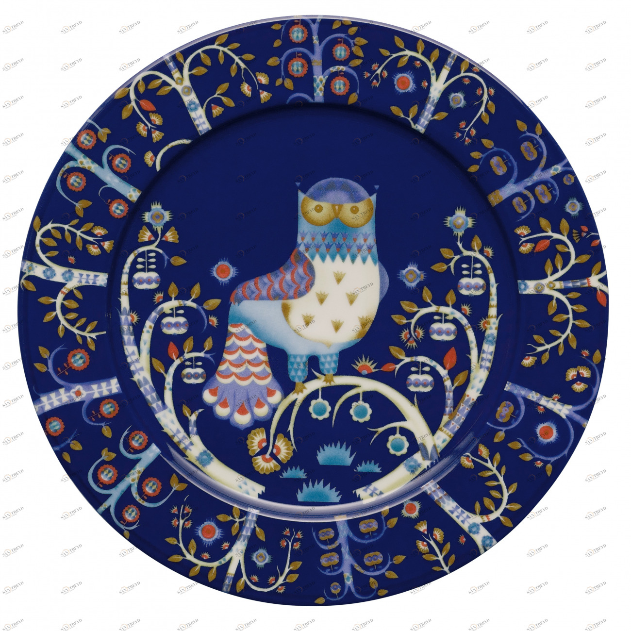 Тарелка "Taika" с синей совой IITTALA СОВРЕМЕННЫЙ 081790 Разноцветный 