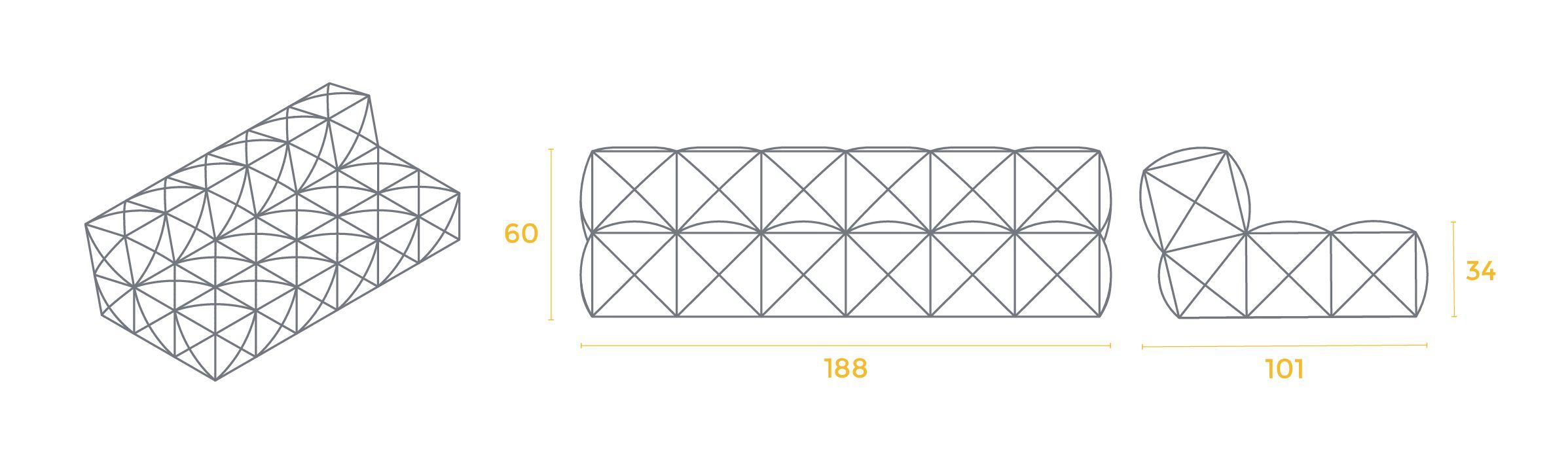 3-местный диван с пенопластовым покрытием SIXINCH THE BENCH ARCH-00098293 - Вид №9