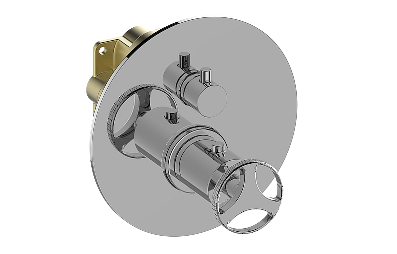 E-18036-C19E-T 3/4” concealed thermostatic and diverter with 2 outlets - Trim only GRAFF Harley