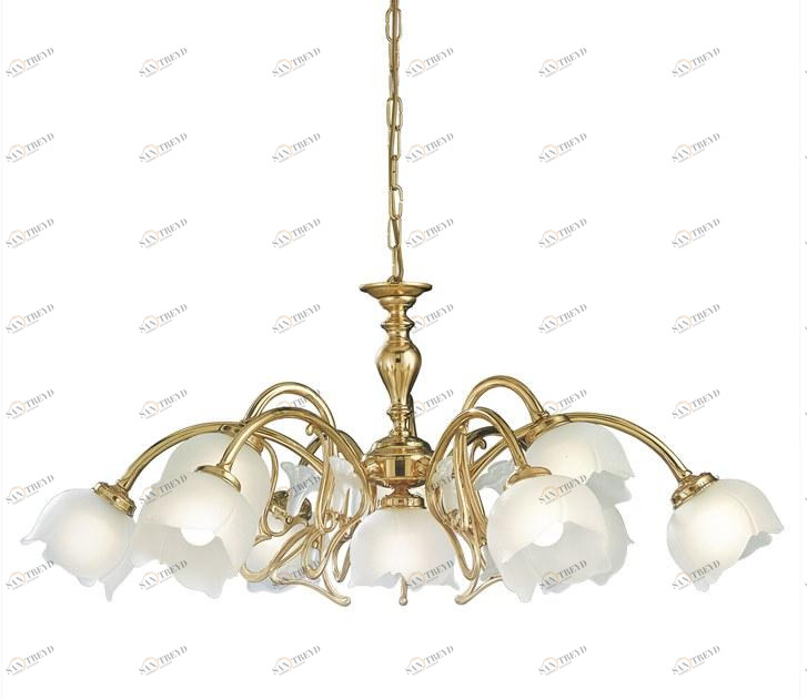 Possoni Illuminazione Люстра из полированной латуни с очками Liberty 1400/9+1