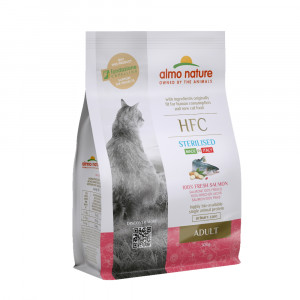 ПР0059800 Корм для кошек Adult Sterilized Salmon для стерилизованных свежий лосось сух. 300г Almo Nature