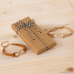 KA105 Набор из 2 браслетов, коричневый / серая кость Dekoraniaevents Bodas