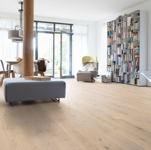 Паркетная доска Haro 4000 Series Top connect Светлый выбеленный Дуб Селект с брашью (Текстурированная) 2200х180 мм 527334 - Вид №5