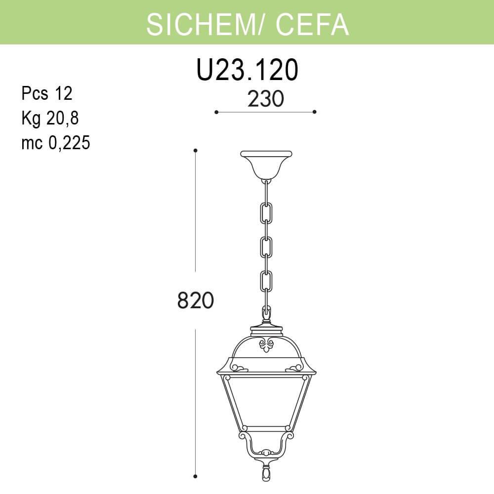 Уличный подвесной светильник Fumagalli Sichem/Cefa U23.120.000.WYF1R FUMAGALLI SICHEM, CEFA 273533 Белый  - Вид №1