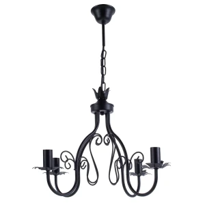 Люстра Milano 4xE14x60 Вт, металл, цвет чёрный