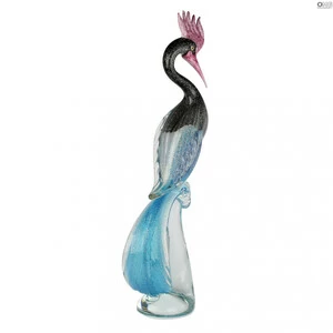 3876 ORIGINALMURANOGLASS Скульптура Самец королевской цапли - муранское стекло OMG 22 см