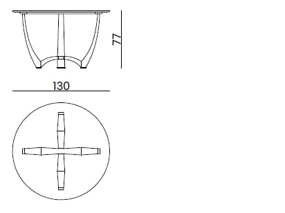 Круглый мраморный обеденный стол Bizzotto Italia Symphony-Infinity ARCH-00050960 - Вид №2