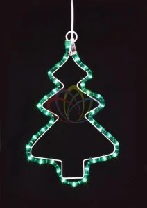 Светодиодная подвесная фигурка "Елка" 30см SUPERNW СВЕТОВЫЕ ФИГУРЫ 217526 Зеленый