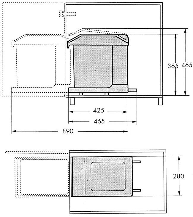 Würth Кухонный контейнер из нержавеющей стали для раздельного сбора мусора Sistema di smistamento rifiuti 0683720138 - Вид №1