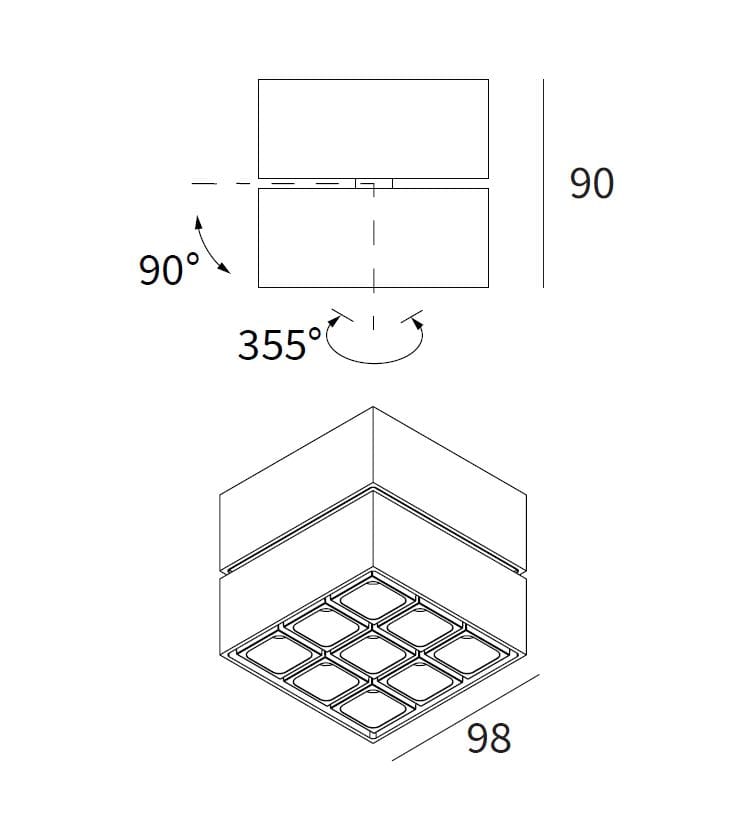 Регулируемая металлическая светодиодная потолочная лампа Lucifero's рычаг ARCH-00132867 - Вид №2