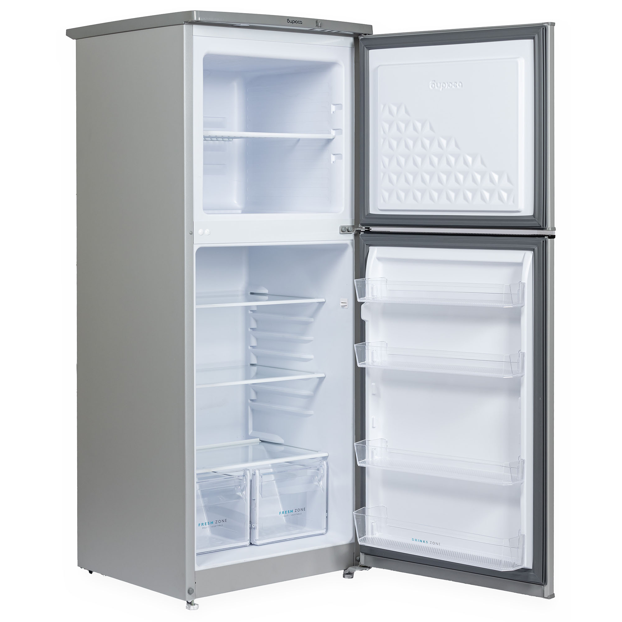 9248630 Холодильник с морозильником   Бирюса M553 серебристый STDN-0087623 - Вид №3