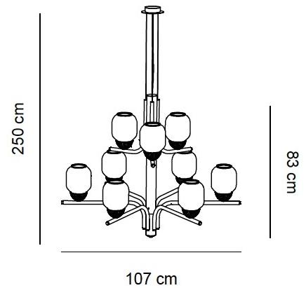 Alma light Люстра из железа и стекла  5170/09  - Вид №3
