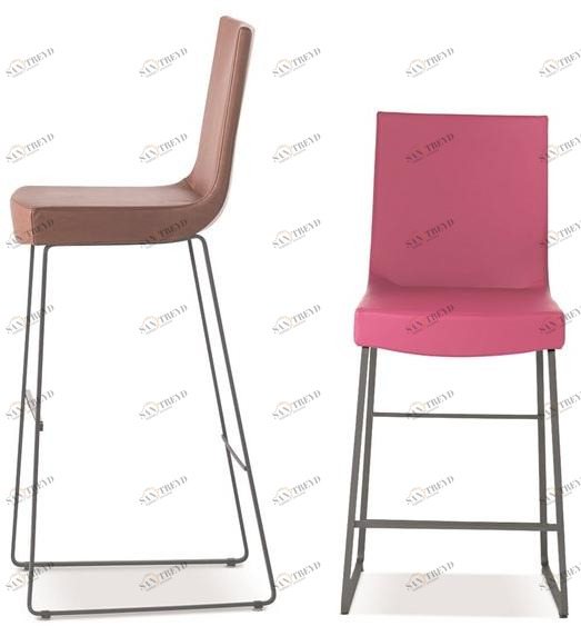 Montis Высокий кожаный табурет со спинкой Jim sun-id-1408852