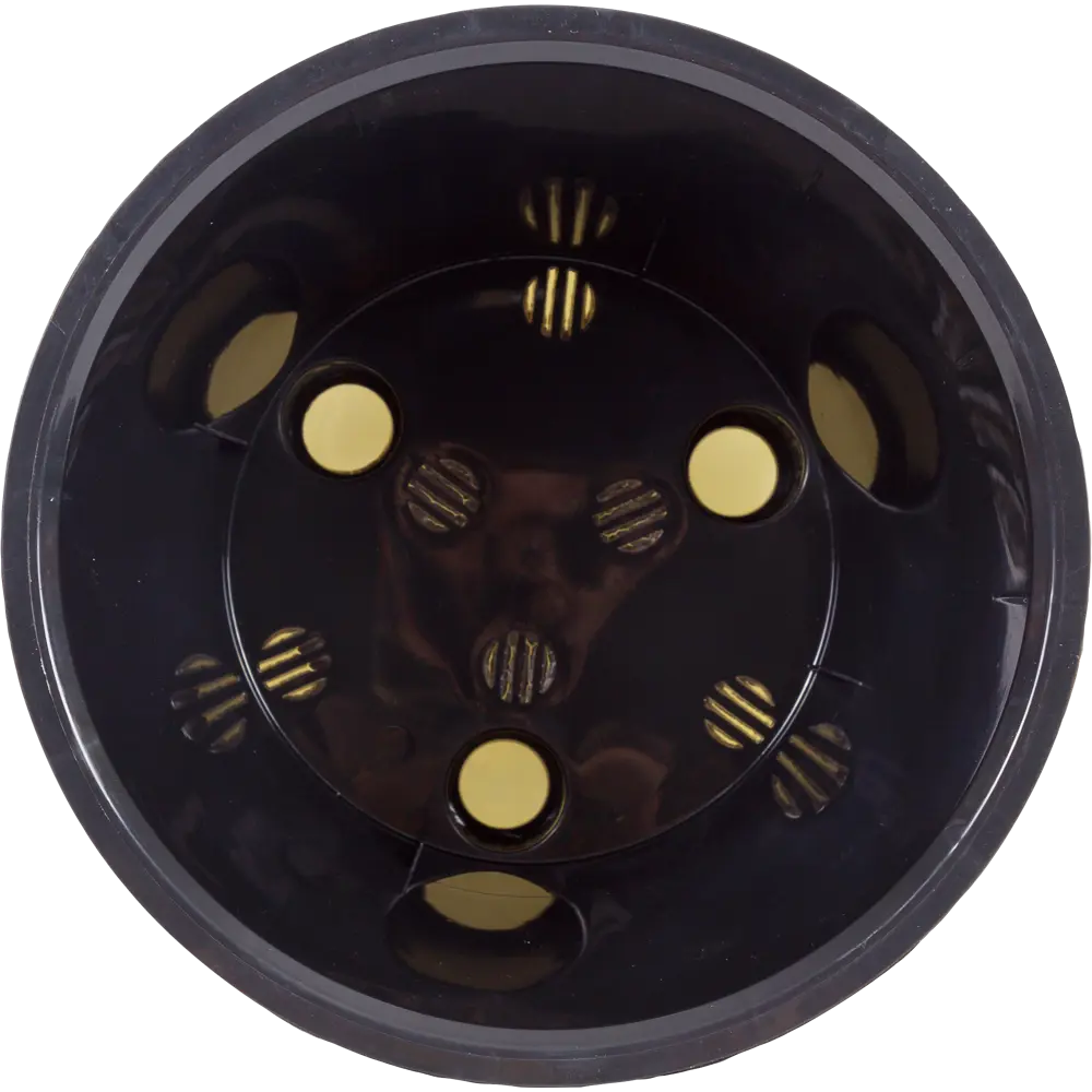 Горшок цветочный Ingreen Фиджи Линии ø23 h20.8 см v5 л пластик чёрный/белый STLM-2181952 - Вид №3