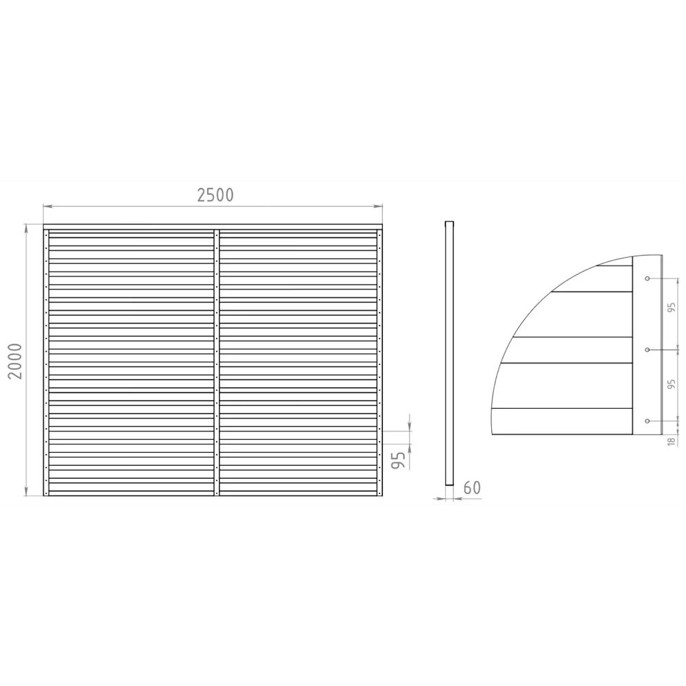 Еврожалюзи Вершина 2.5x2 м RAL 7024 графит 88698249 STLM-2203186 Santreyd  - Вид №2