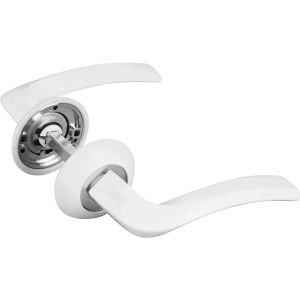 Дверные ручки Puerto AL 518-08 без запирания алюминий гальваническое покрытие цвет белый/хром