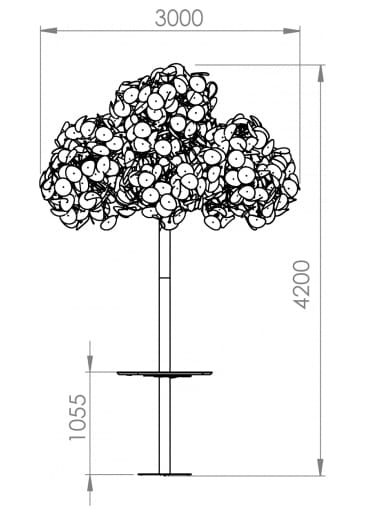 Металлическая напольная лампа с полкой Green Furniture Concept бесшовные ARCH-00009654 - Вид №2