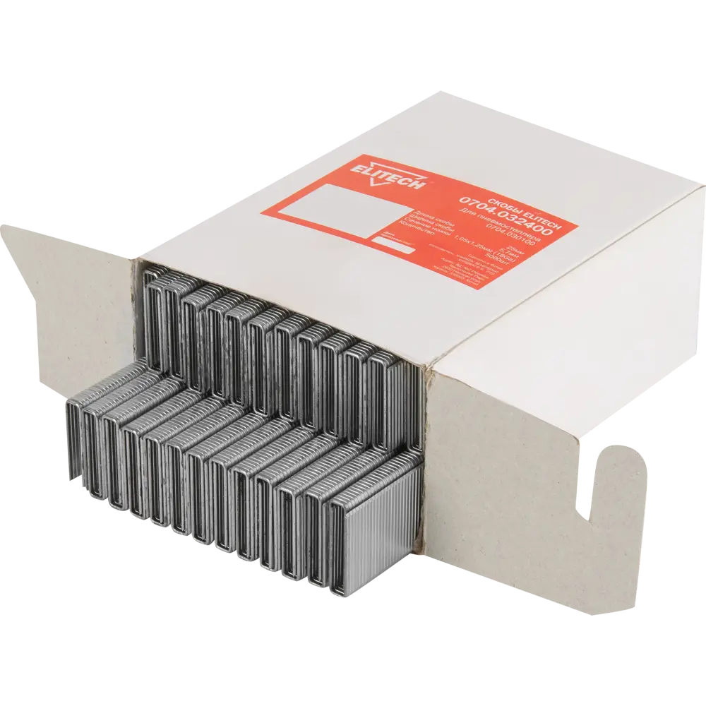 Скобы Elitech для мебельной обивки 5.7x25 мм, 5000 шт 84552334 STLM-0051840 - Вид №1