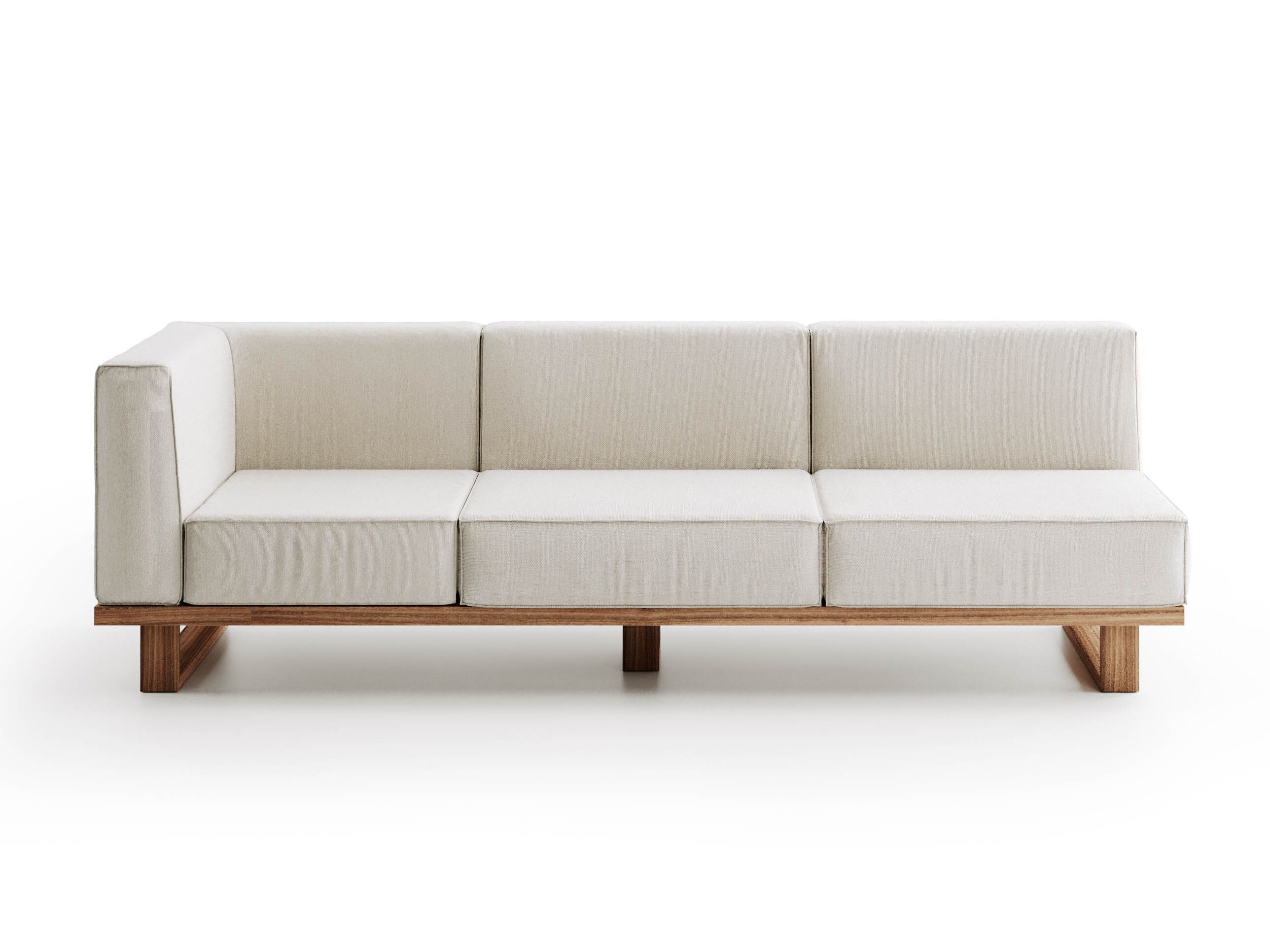 3-местный садовый диван из тикового дерева и ткани Atmosphera 9.Zero ARCH-00055137 - Вид №1