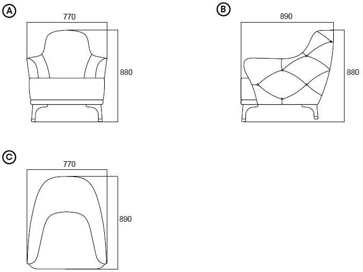 Enza Home Кресло из ткани с подлокотниками Navona sun-id-1500286 - Вид №8