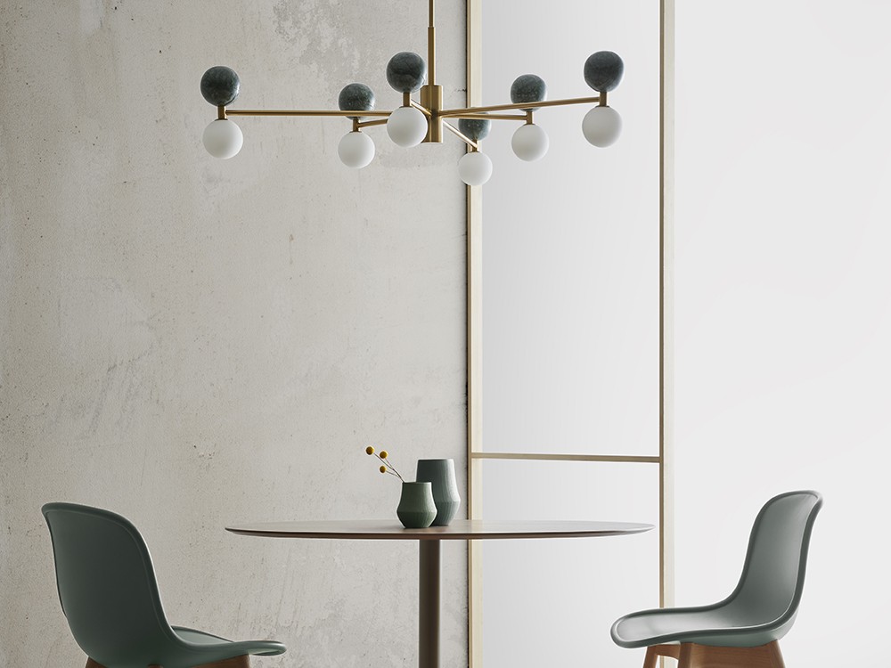 085268 Люстра 6L золотая - зеленый мрамор Aromas del Campo Dalt - Вид №2