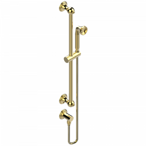A2G-59 Душевая стойка 60 см с коленом, шлангом 1 м 50 см и ручным душем с жесткой струей Thg-paris Ange Покрытие PVD золотистый цвет