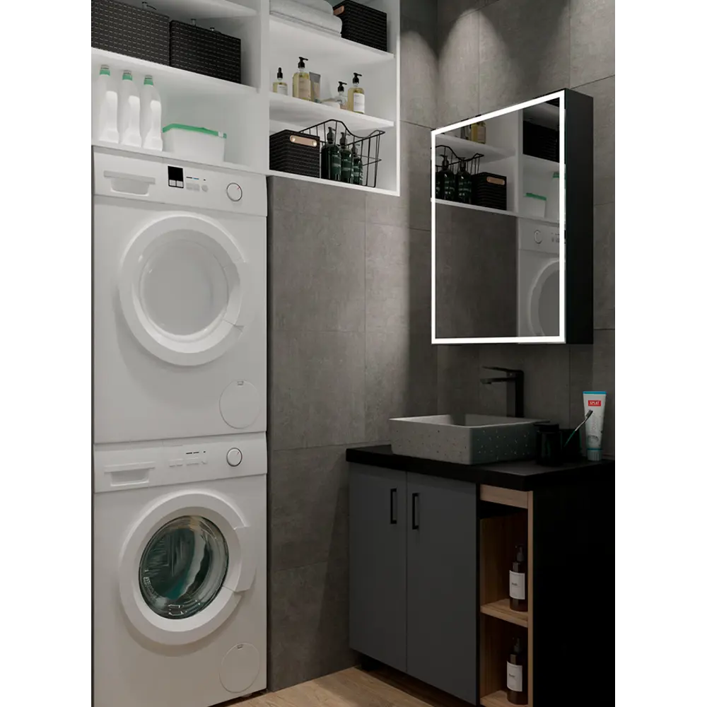Каркас шкафа подвесного Sensea Смарт 60x60х25 см цвет белый 82407444 STLM-2180415 