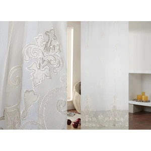 Тюль с вышивкой 1 п/м 280 см цвет экрю