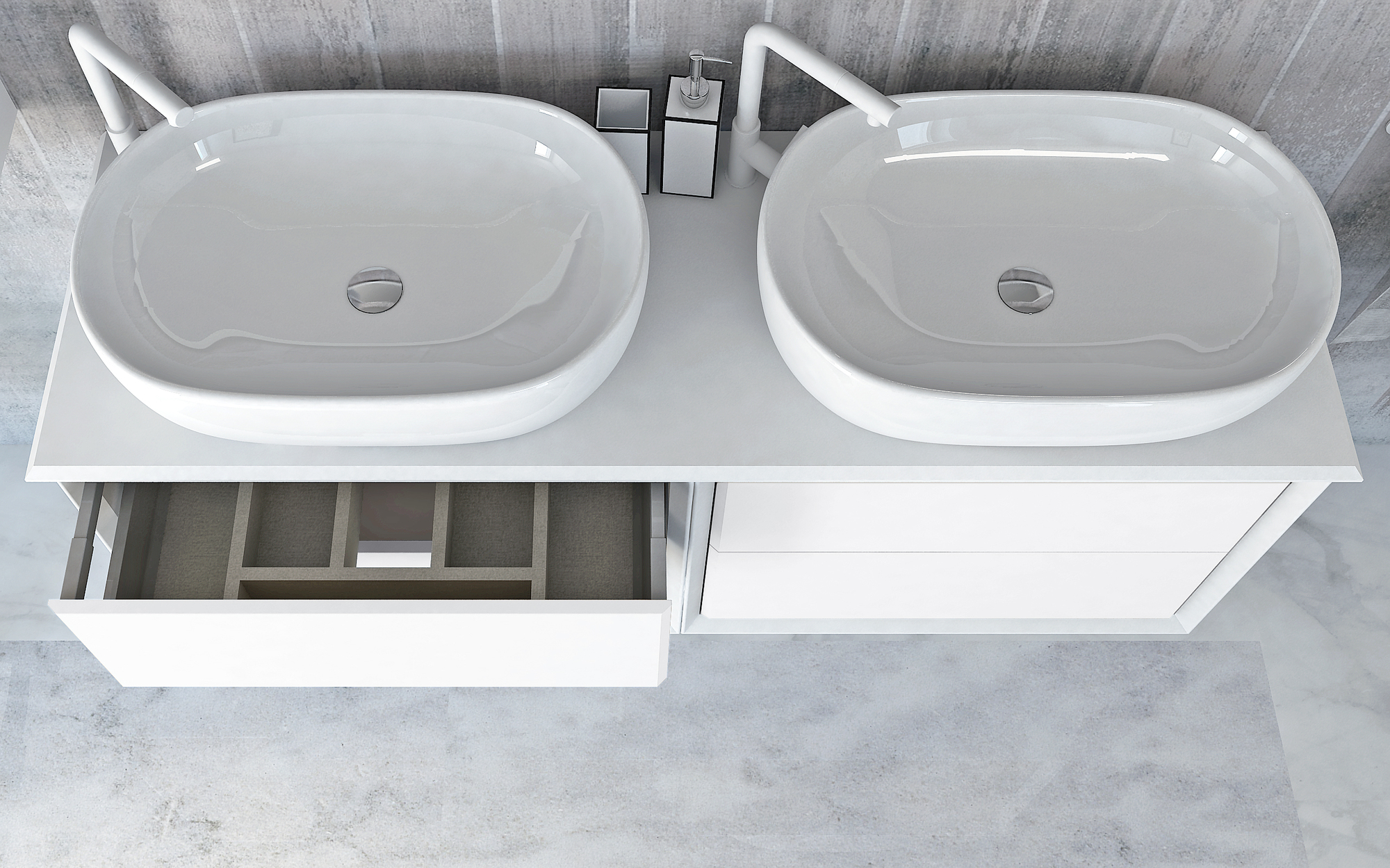 Мебель для ванной CEZARES BELLAGIO 140 Light Onice - Вид №2