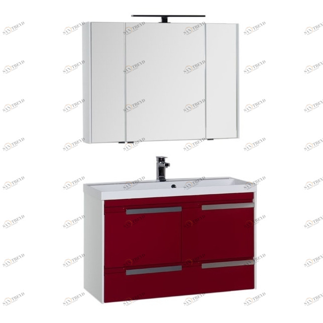 Комплект мебели Aquanet Тиволи 100 бордо 00180562