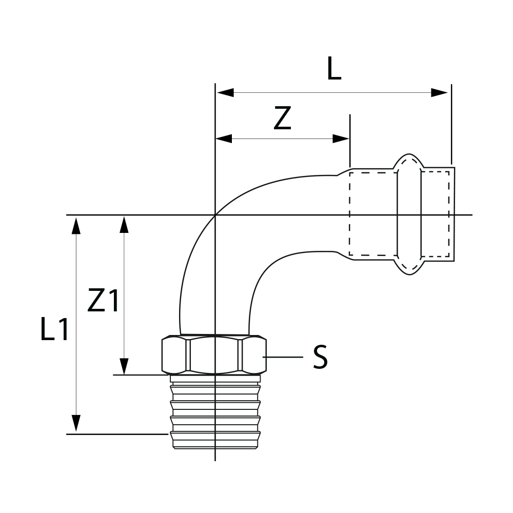 PS4001G0220600 Отводы Tece  - Вид №1