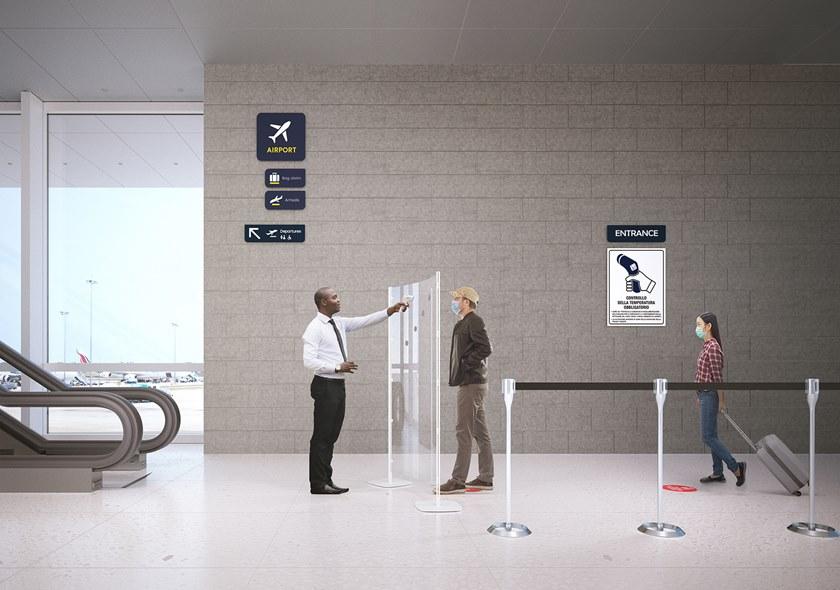 Caimi Brevetti Перегородка-перегородка из поликарбоната Caimi safe design sun-id-1389856 - Вид №2