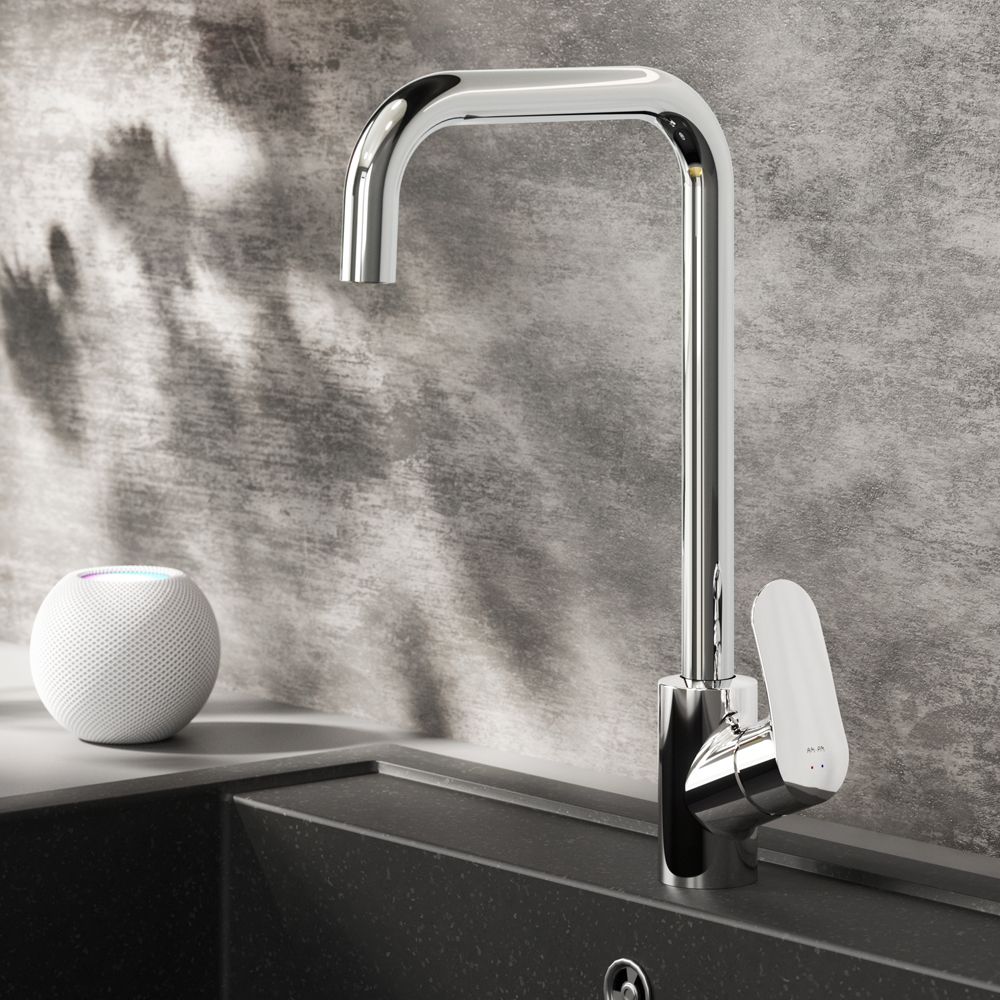 F8006000 смеситель для кухни G-образный излив хром шт. AM.PM Like