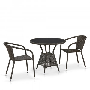 T707ANS/Y137C-W53 2Pcs Brown Комплект плетеной мебели Afina