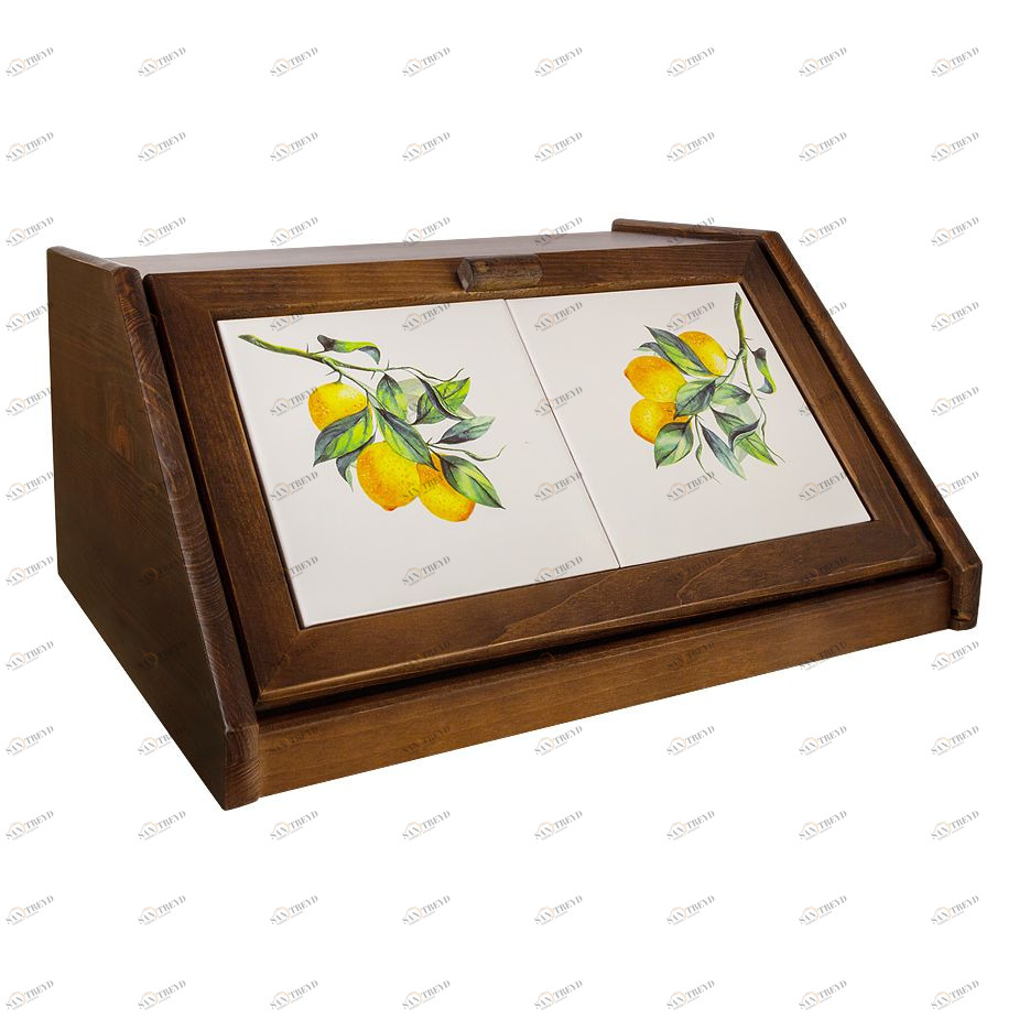 Хлебница деревянная коричневая с белым "Лимоны" JULIA VYSOTSKAYA ЛИМОНЫ 00-3946768 Бежевый;желтый;коричневый;разноцветный 