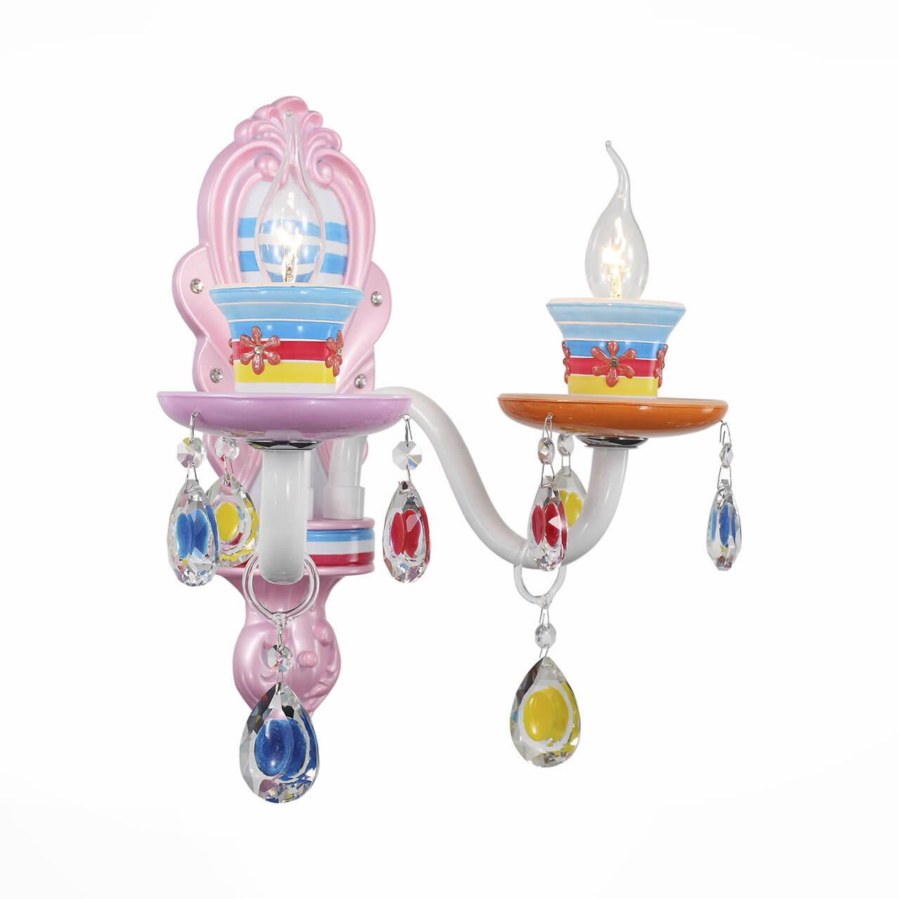 Бра настенное розовое ST Luce Ornato SL673.781.02 ST LUCE СВЕЧА 00-3931126 Розовый  - Вид №2