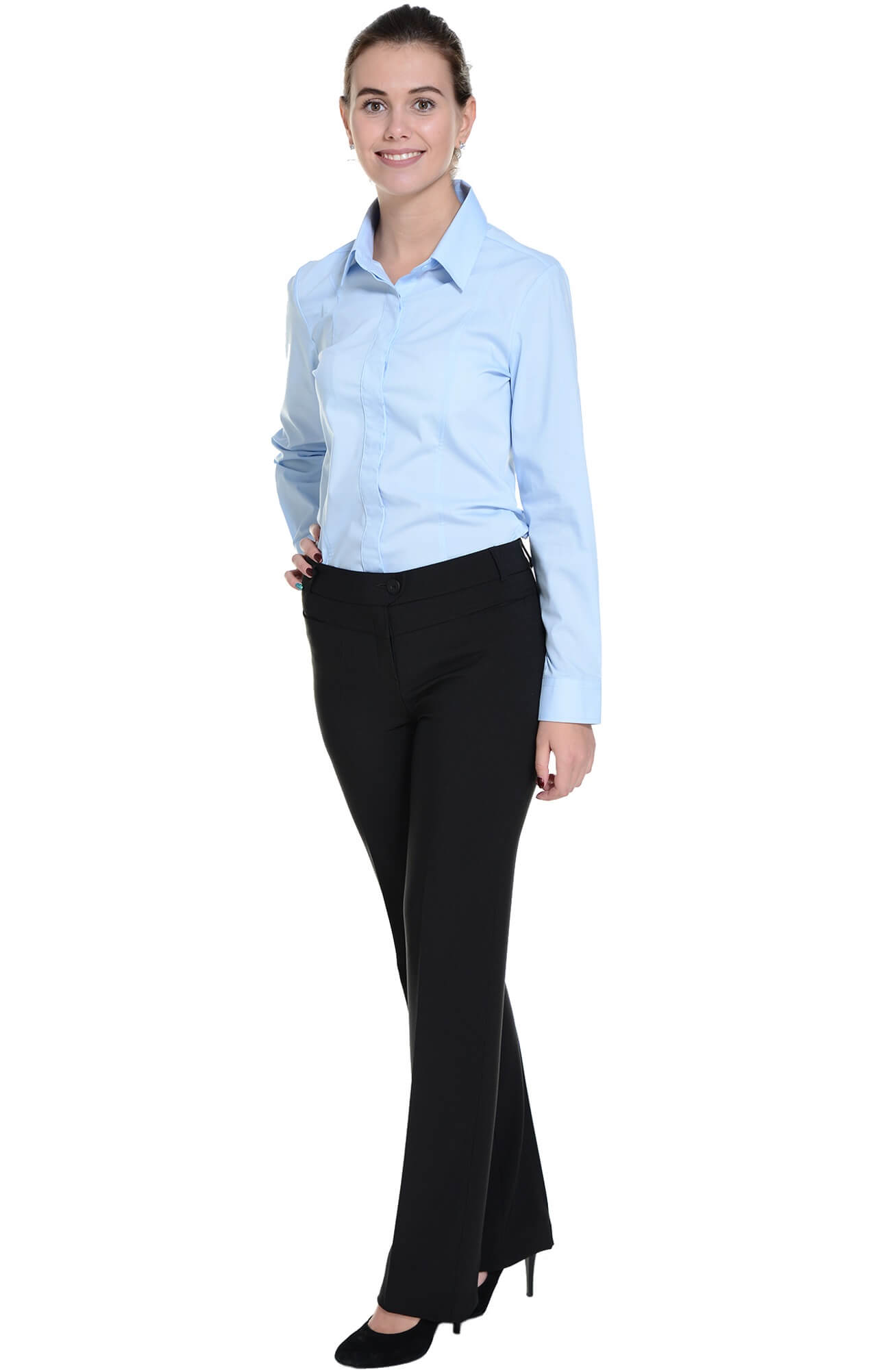 62504 Рубашка женская  sky blue El-Risto  Корпоративная одежда  размер 42 (S)  - Вид №4