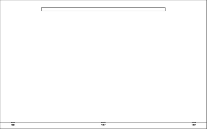 BY 2159 Зеркало с полочкой 120 cm со встроенным LED-светильником 7 W EVOFORM Ledline-S - Вид №1