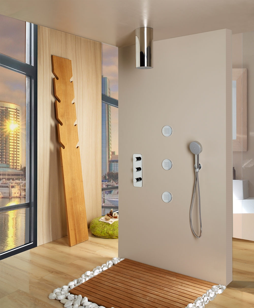 H80166 Потолочный & настенный душ Dinamic-Inox Ø 140 mm BOSSINI  - Вид №4