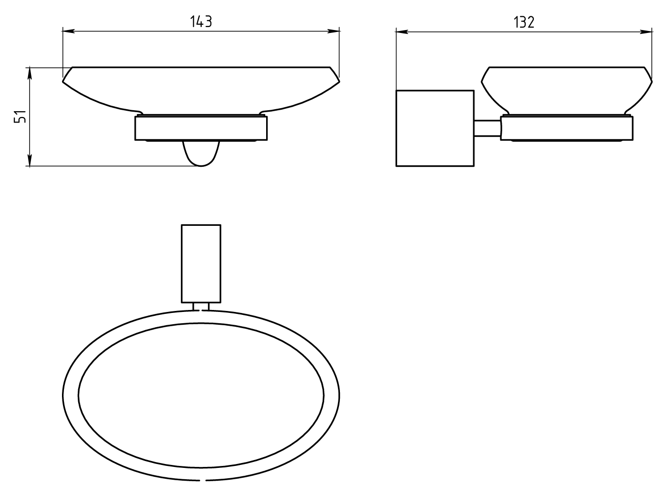 Мыльница стеклянная Novaservis Metalia 10 0036.0 хром 00360 - Вид №1